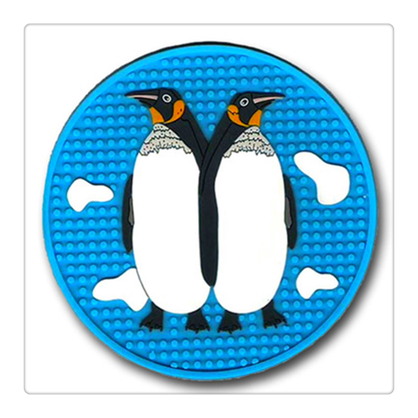 ペンギン造型デザインラバーコースターオリジナル製作可