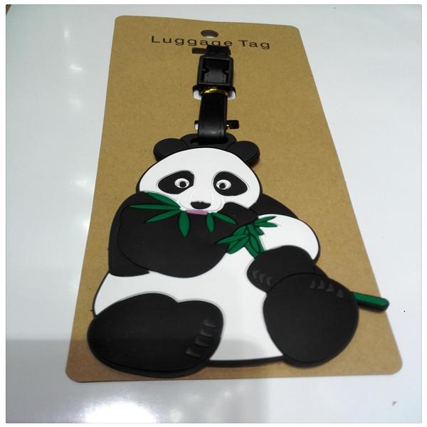 パンダ動物造型ラバーネームカード